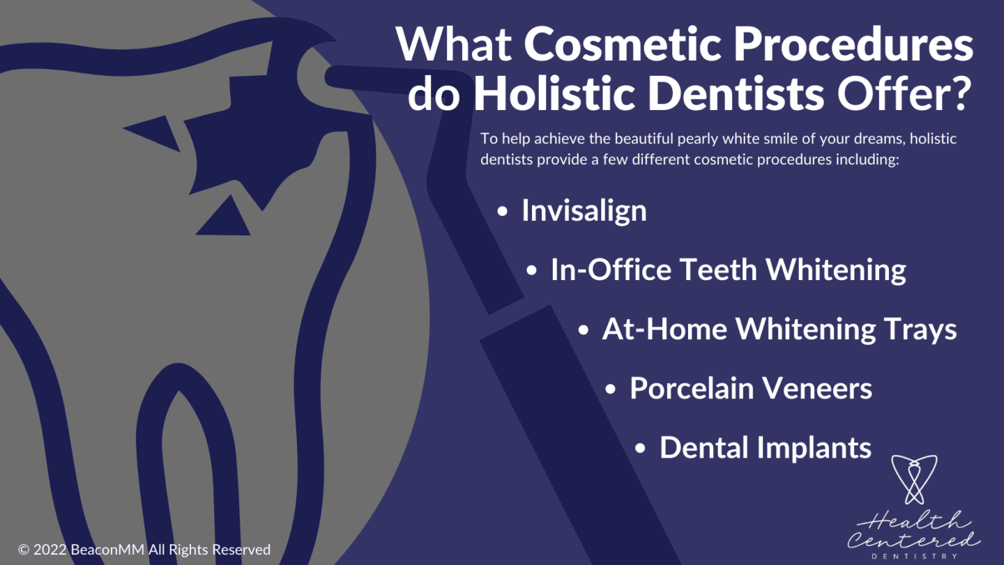 What Cosmetic Procedures do Holistic Dentists Offer? Infographic